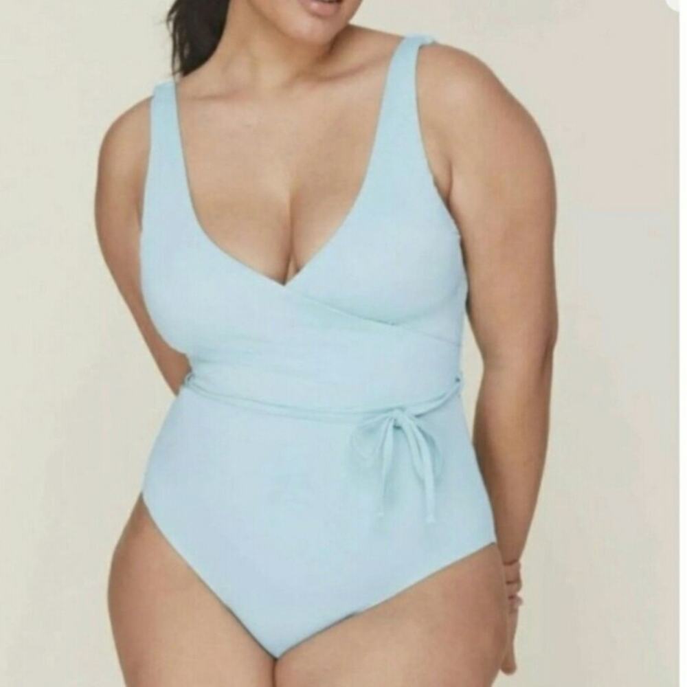 Andie The Belmar One Piece CABLU Swimwear Bathing Suit Size L New